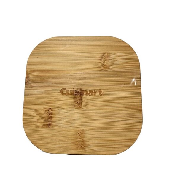 Cuisinart Glass Storage Container with Bamboo Lid Square Microwave Oven 5x5 New - Picture 9 of 13